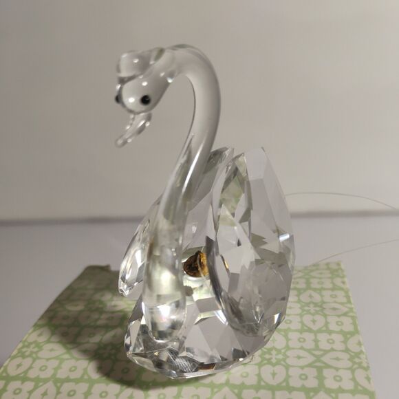 Cut Crystal Ornament Swan Timeless Treasures 27205AMC with Box - Picture 12 of 16